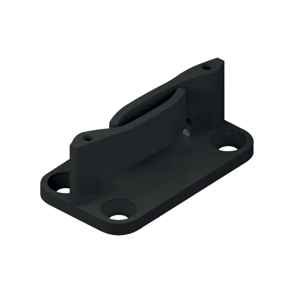 Guide bas pour porte coulissante en bois