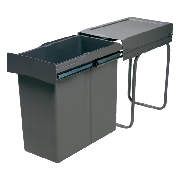 Poubelle coulissante à sortie totale 40 L