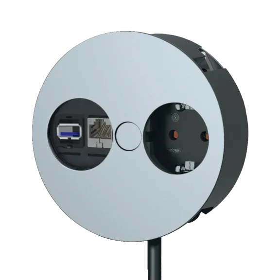 Blok met 1 stopcontact, 1 RJ45 en 1 USB poort dataverkeer Twist inbouw