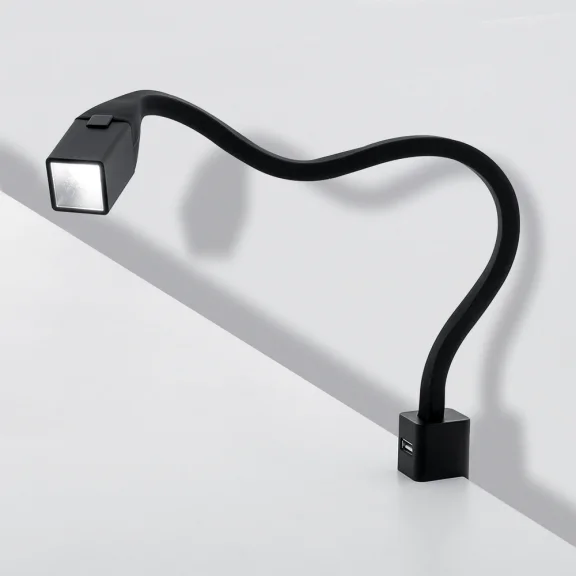 LED-Spot FLEXI, flexibler Arm, quadratisch