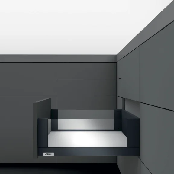 LEGRABOX free TIP-ON carbon zwart hoogte C