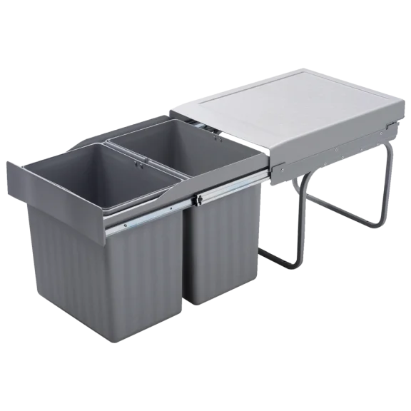 Poubelle coulissante à sortie totale 32 L