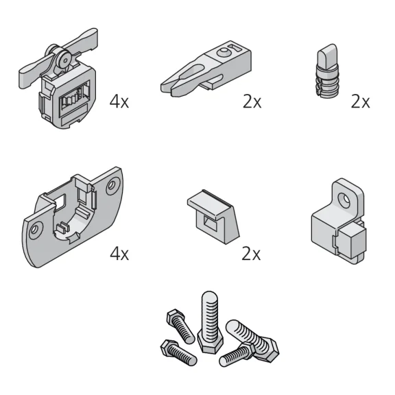 Garniture 2 portes Clipo 15