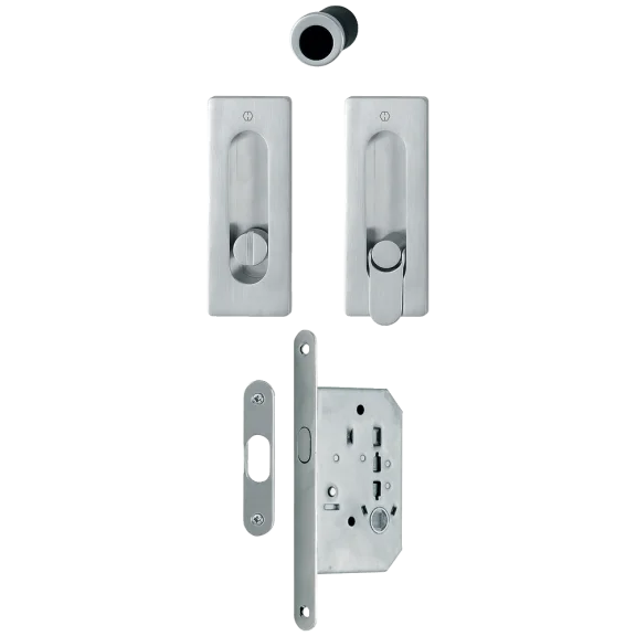 Ensemble rectangulaire fermeture porte coulissante
