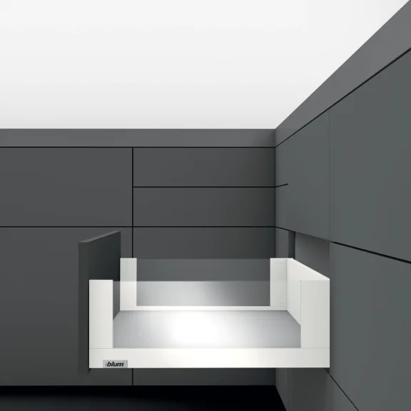 LÉGRABOX free BLUMOTION / TIP-ON BLUMOTION blanc soie mat hauteur C