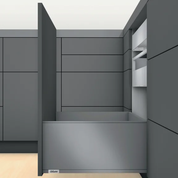 LEGRABOX BLUMOTION / TIP-ON BLUMOTION oriongrijs mat hoogte F