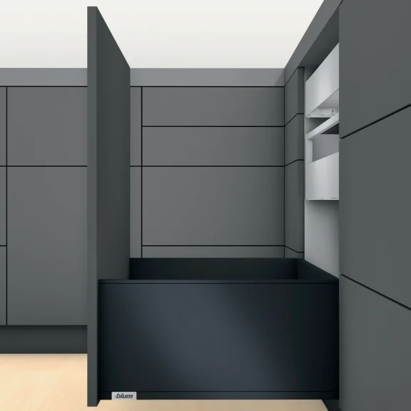 LÉGRABOX BLUMOTION / TIP-ON BLUMOTION noir carbone mat hauteur F