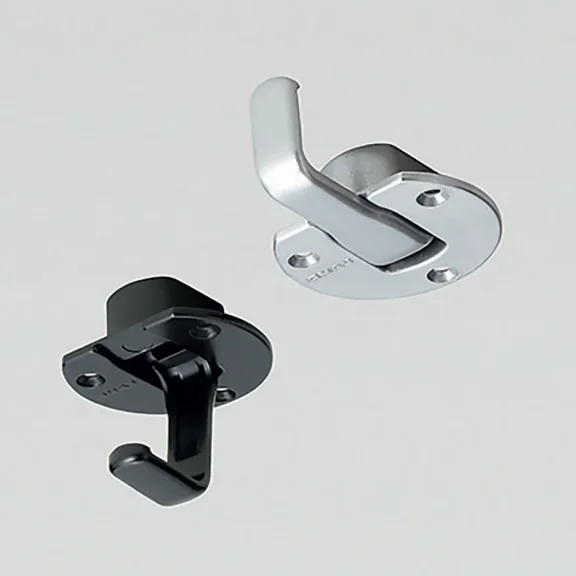 Crochet repliable amorti