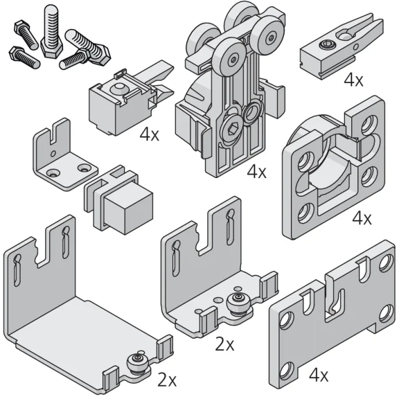 Garniture 2 portes Clipo 36 MS