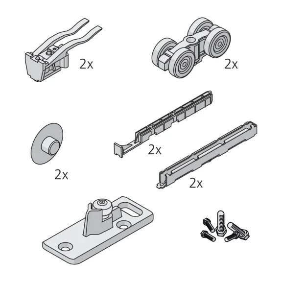 Garniture 1 porte PORTA 100 HMD