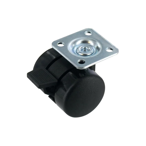 Wiel met dubbele rol en rem CASTOR