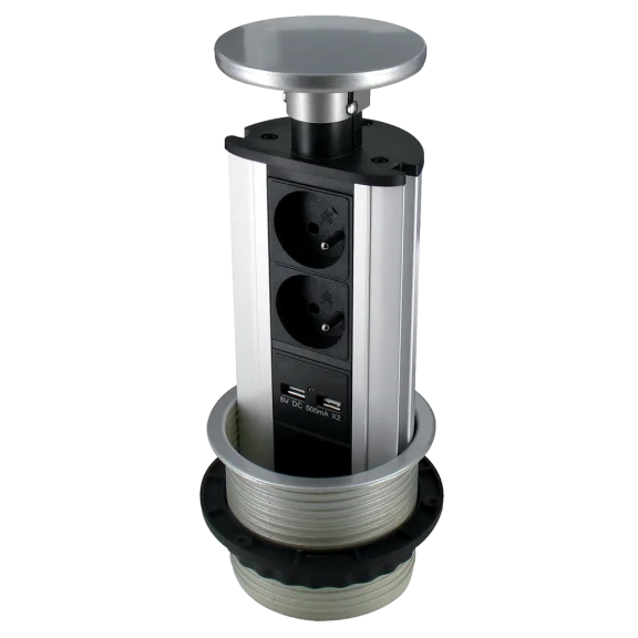 Inbouwstopcontact met USB A diameter 100