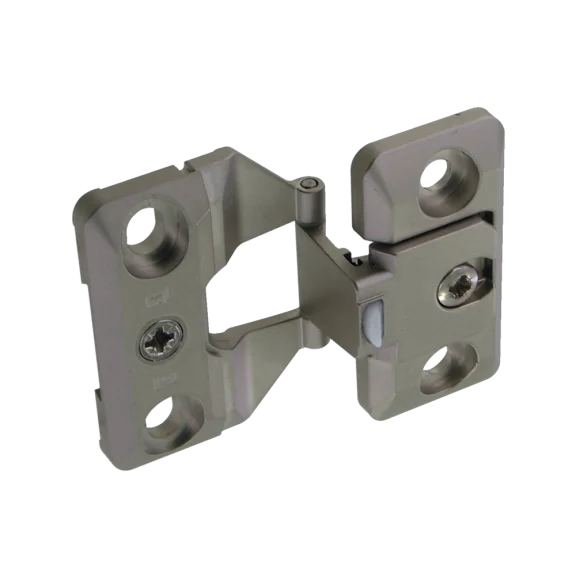 Glastürscharnier einliegend