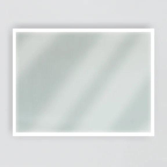 Miroir rectangulaire avec luminaire