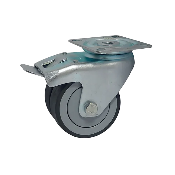 Zwenkwiel Ø50 mm op dubbele rol