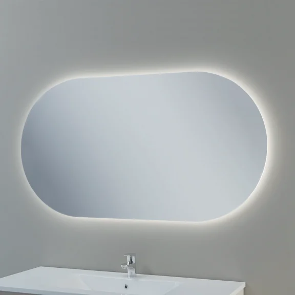 Ovale spiegel met verlichting