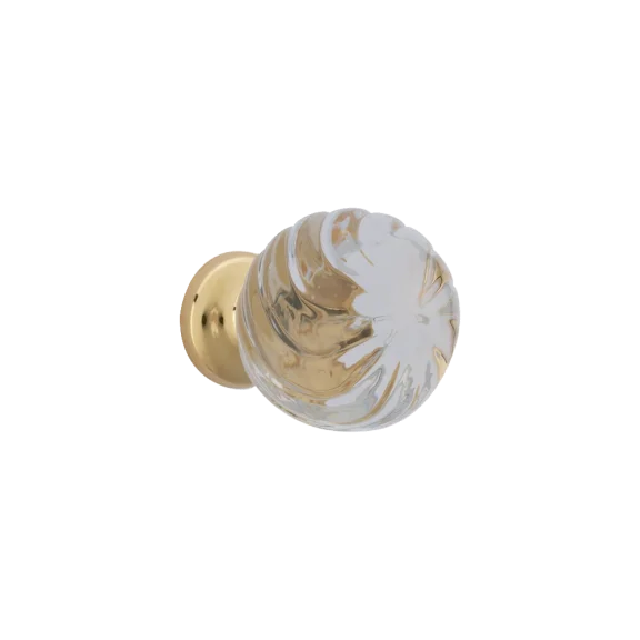 Bouton cristal torsadé