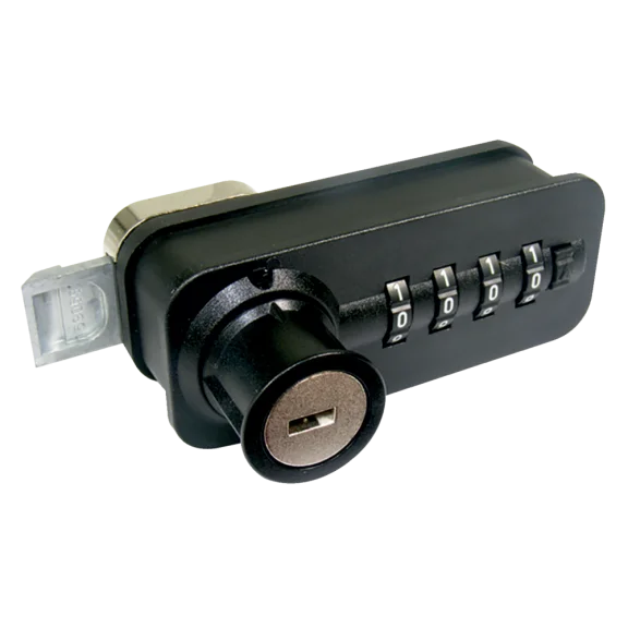 Cijferslot met intrekbare schoot en sleutel vaste code