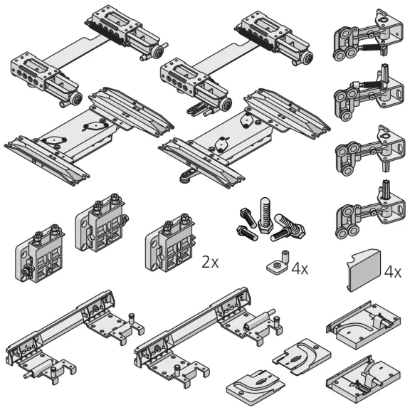 Garniture Frontino 40 pour 2 portes