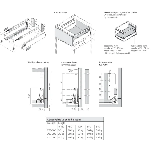TANDEMBOX antaro hoogte C
