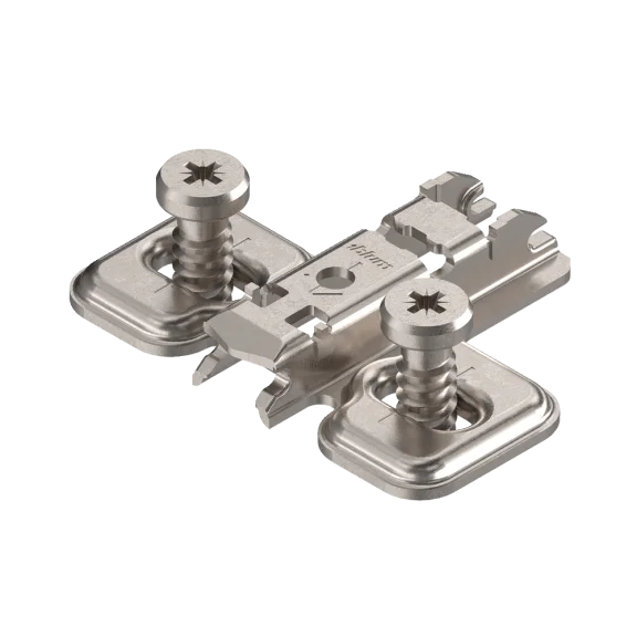 Kruismontageplaat CLIP met euroschroeven afstand op 28 mm