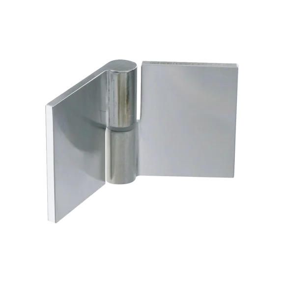 Vlakke scharnier voor glas