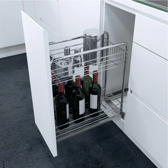 Ensemble coulissant range bouteilles