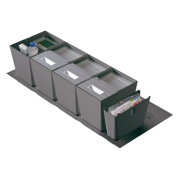 Afvalsortering voor corpus van 1200 mm 48 L
