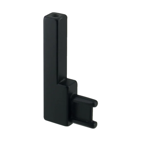 Support d'extrémité sous tablette pour tube rectangle