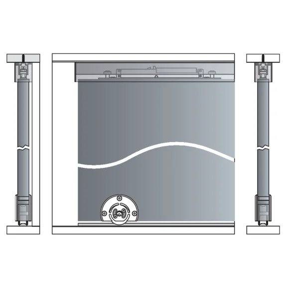 Set rail voor houten schuifdeur