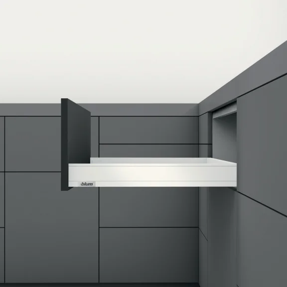 LÉGRABOX BLUMOTION / TIP-ON BLUMOTION blanc soie mat hauteur N