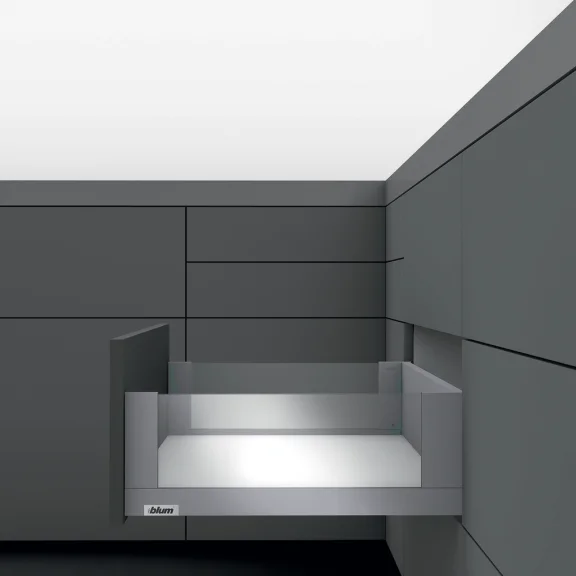 LÉGRABOX free BLUMOTION / TIP-ON BLUMOTION gris orion mat hauteur C