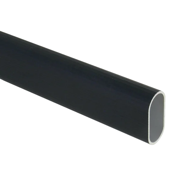 Ovale kledingstang met groeven