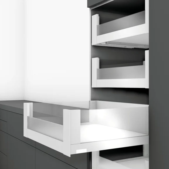 Tiroir à l'anglaise FCX avec demi-verre (H : 193 mm)