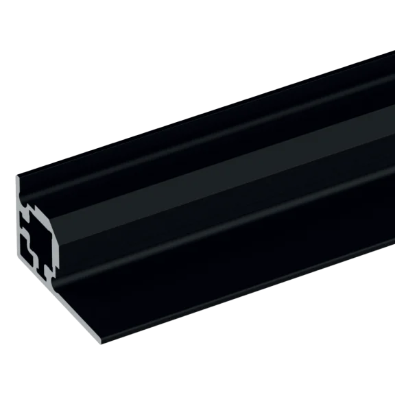 Profil CADRO vitrine et tablette bois