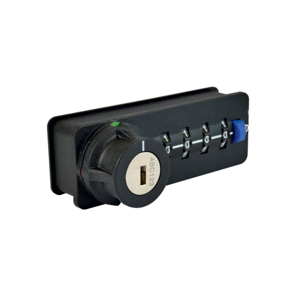 Serrure batteuse à chiffres et à clé code libre Public