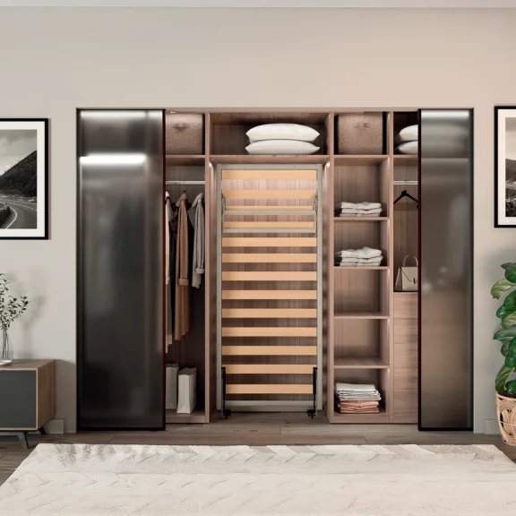 Lit abattable vertical pour placard