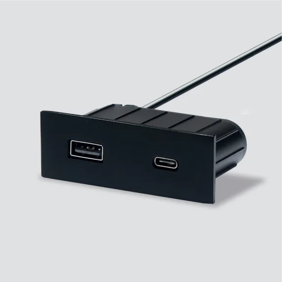 Mini-USB-Steckdose A+C, rechteckig