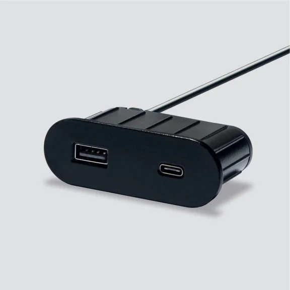 Mini bloc prises USB A+C ovale
