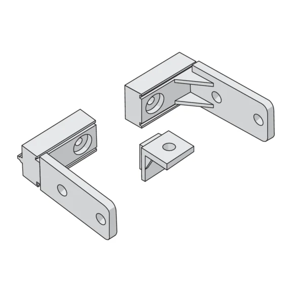 Set de fixation pour traverse recoupable
