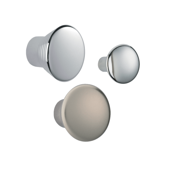 Bouton conique strié