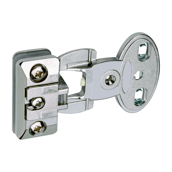 Charnière clipsable à nœud pour porte en verre