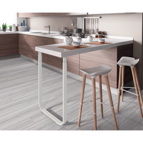 Rechthoekige aanbouw tafelpoot