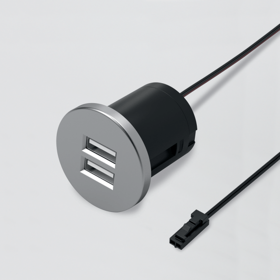 Mini bloc prises USB A rond
