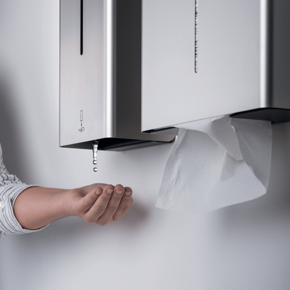 Desinfecterende zeep- of gel/dispenser muurbevestiging