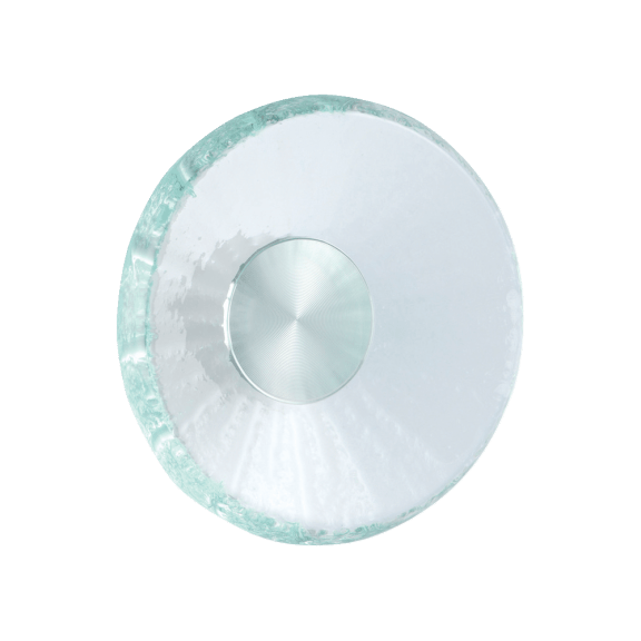 Knop glas gebogen rond