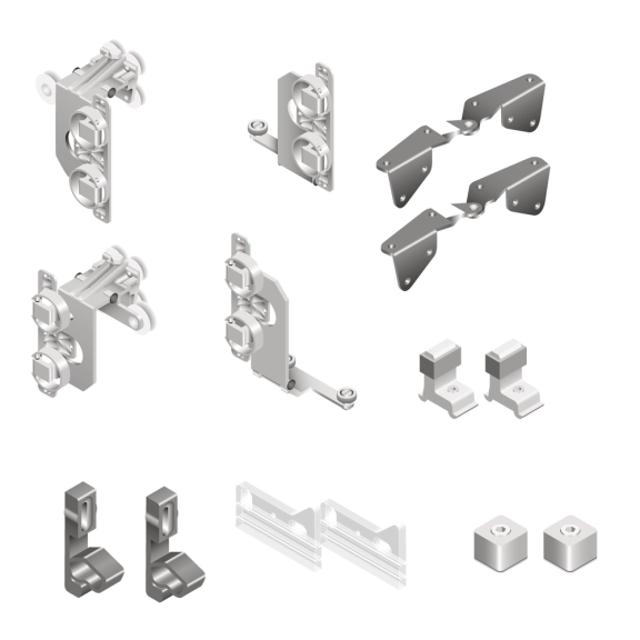 Garnituur voor 1 vouwdeur PS11