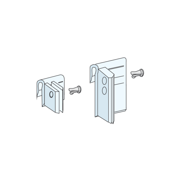Clip voor plexi rail