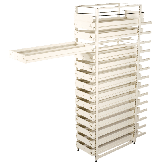 Kolomkast met 13 enkele laden en 1 dubbele lade 750 mm