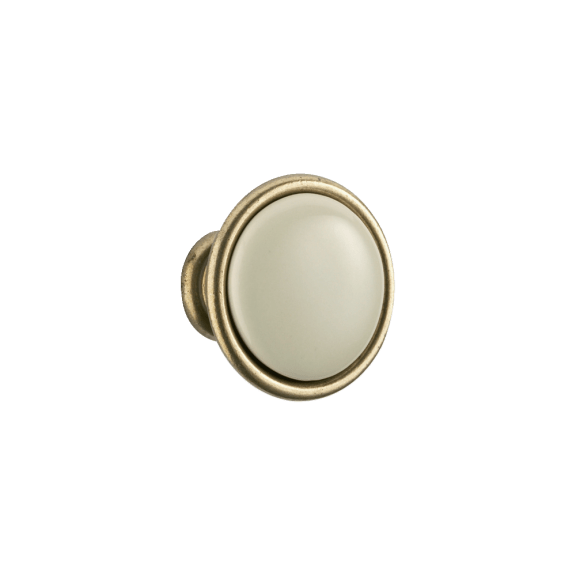 Bouton porcelaine bronzé